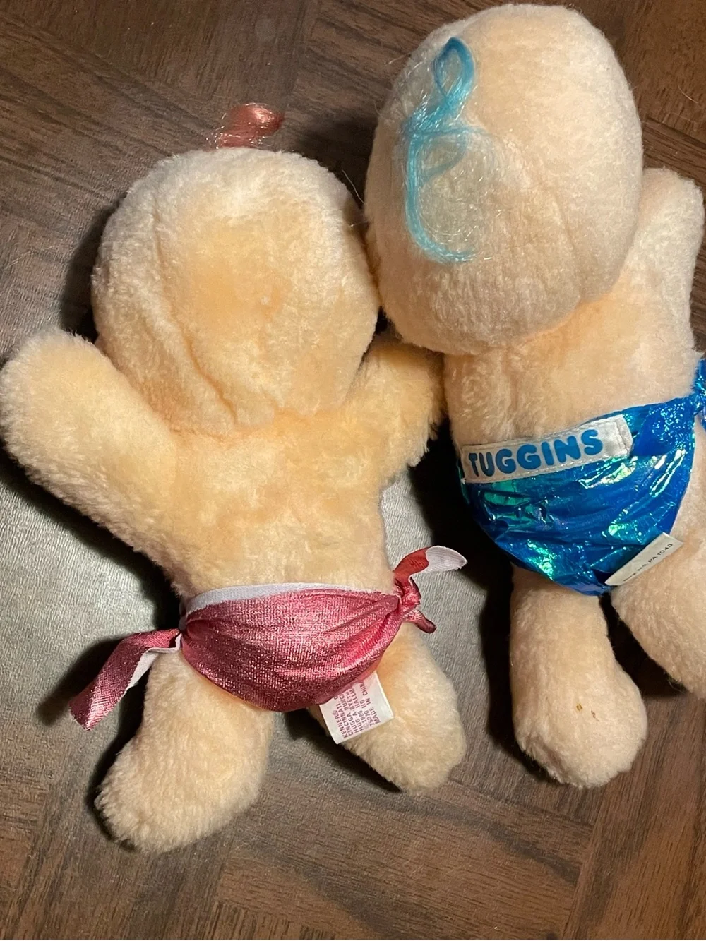 Hallmark Tuggins 1984 Vintage Plush Toys Blue & Pink, 7-inch